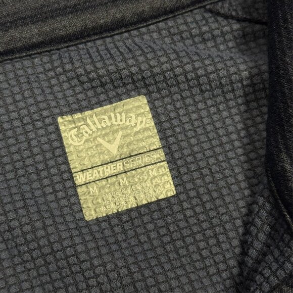 Callaway Weather Series Long Sleeve 1/4 Zip Golf Pullover Stretch Blue Medium - Picture 7 of 9